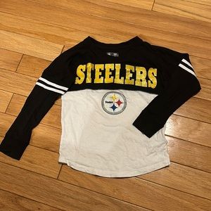 Girls sparkly Steelers long sleeve shirt